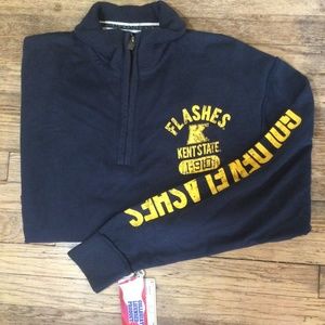 League Kent State KSU College Golden Flashes 1/4 Zip Sweatshirt XL